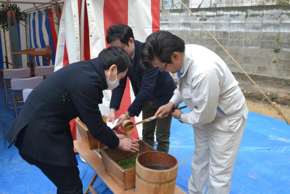 福岡県春日市06　注文住宅現場リポート①　～地鎮祭～