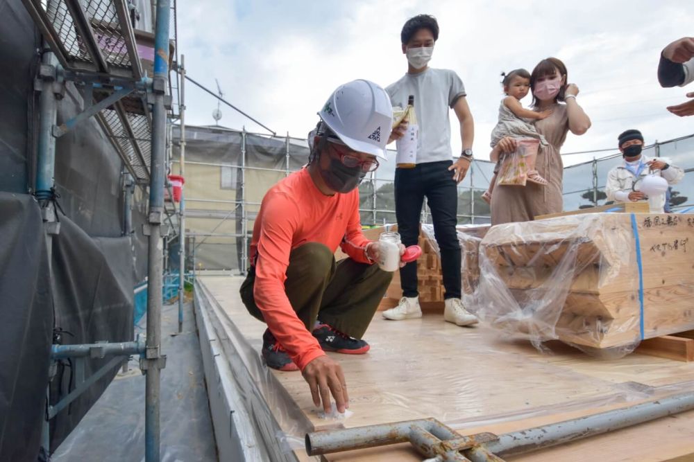 福岡県那珂川市07　注文住宅建築現場リポート③　～上棟式～