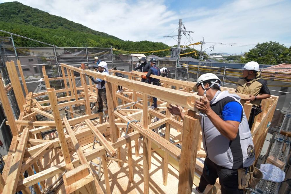 福岡市城南区06　注文住宅建築現場リポート④　～上棟式～