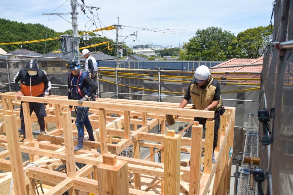 福岡市城南区06　注文住宅建築現場リポート④　～上棟式～