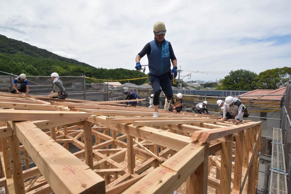 福岡市城南区06　注文住宅建築現場リポート④　～上棟式～