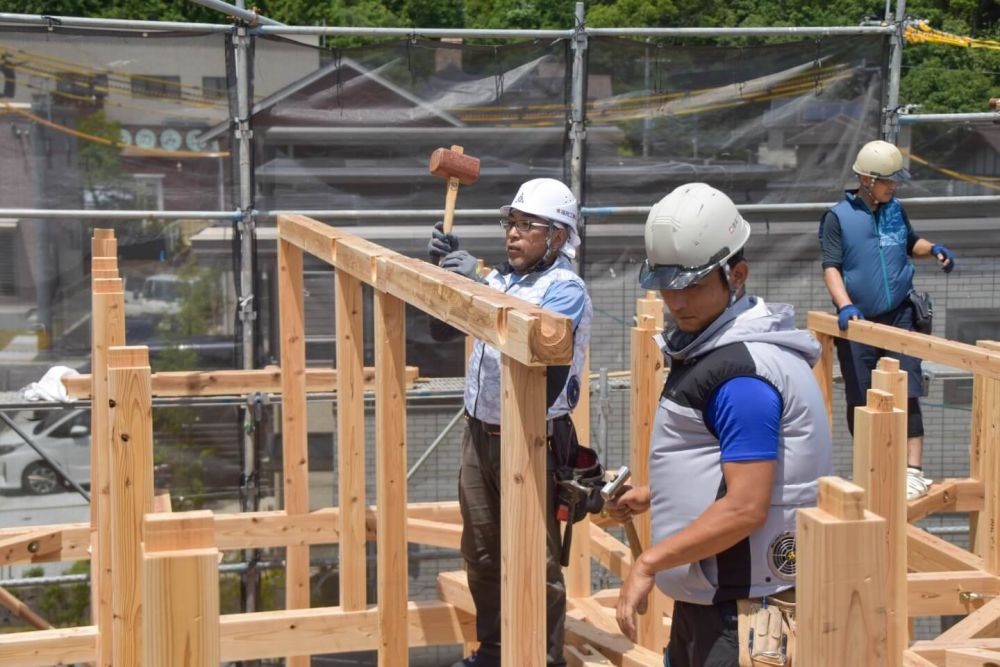 福岡市城南区06　注文住宅建築現場リポート④　～上棟式～