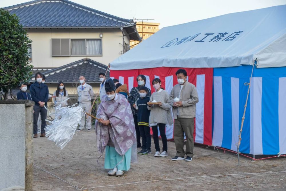 福岡県那珂川市08　注文住宅建築現場リポート①　～地鎮祭～