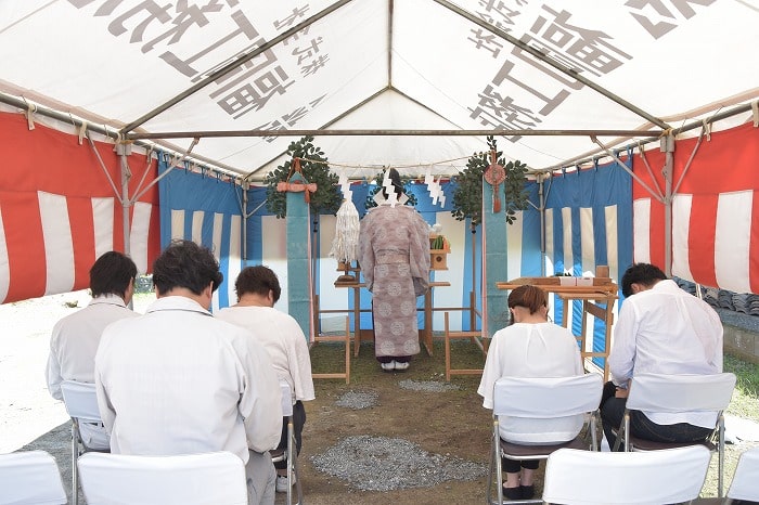 福岡県三井郡大刀洗町02　注文住宅建築現場リポート①　～地鎮祭～