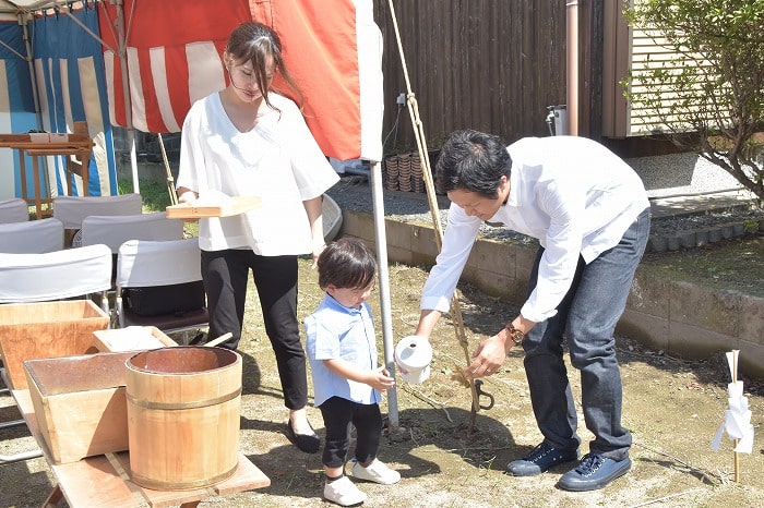 福岡県三井郡大刀洗町02　注文住宅建築現場リポート①　～地鎮祭～