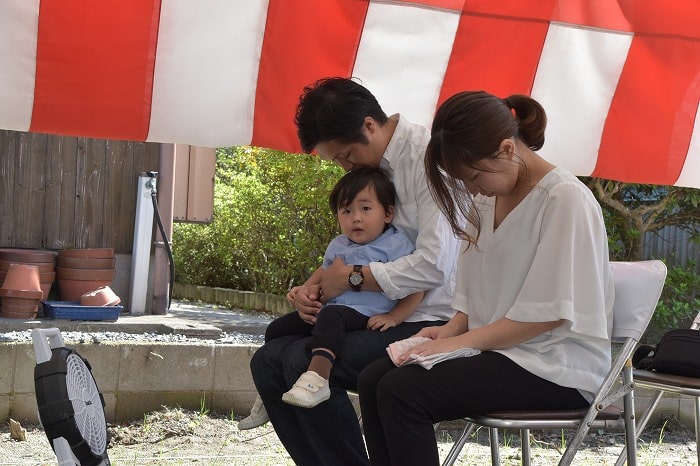 福岡県三井郡大刀洗町02　注文住宅建築現場リポート①　～地鎮祭～