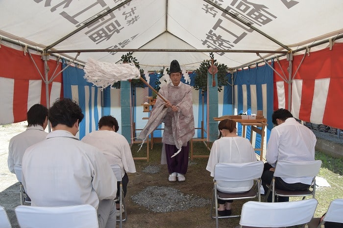 福岡県三井郡大刀洗町02　注文住宅建築現場リポート①　～地鎮祭～