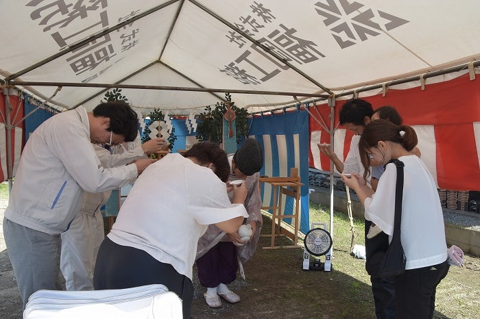 福岡県三井郡大刀洗町02　注文住宅建築現場リポート①　～地鎮祭～