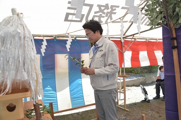 福岡県三井郡大刀洗町02　注文住宅建築現場リポート①　～地鎮祭～