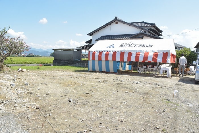 「三井郡大刀洗町02」注文住宅現場リポート①【地鎮祭】