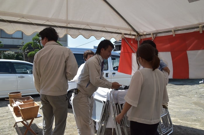 福岡県三井郡大刀洗町02　注文住宅建築現場リポート①　～地鎮祭～