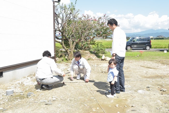 福岡県三井郡大刀洗町02　注文住宅建築現場リポート①　～地鎮祭～