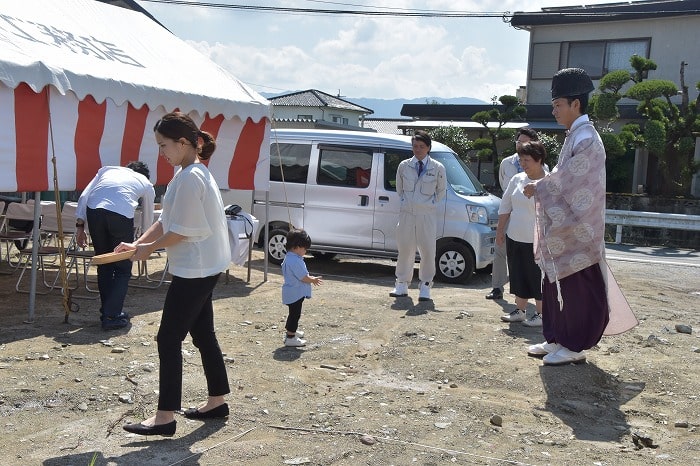 福岡県三井郡大刀洗町02　注文住宅建築現場リポート①　～地鎮祭～