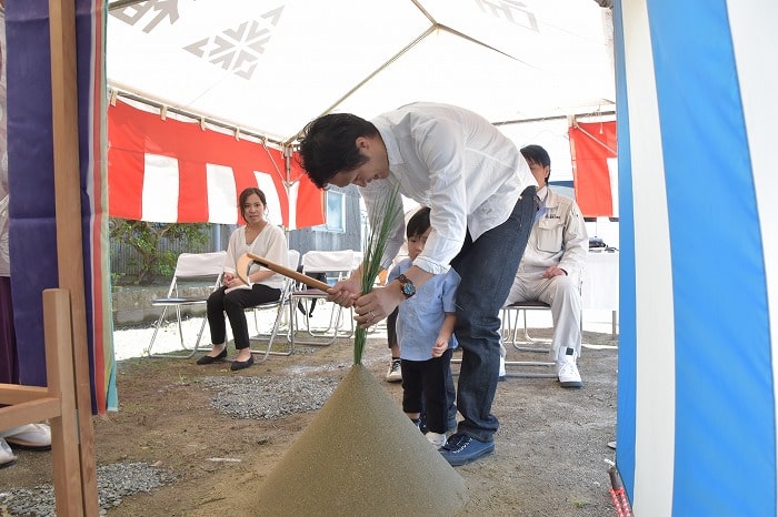 「三井郡大刀洗町02」注文住宅現場リポート①【地鎮祭】