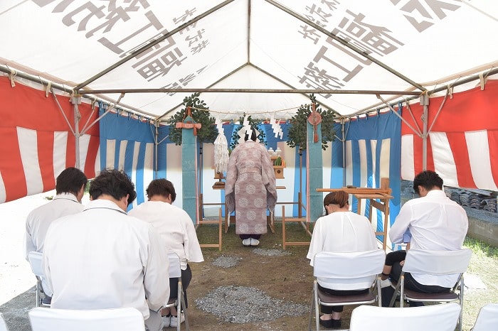 福岡県三井郡大刀洗町02　注文住宅建築現場リポート①　～地鎮祭～