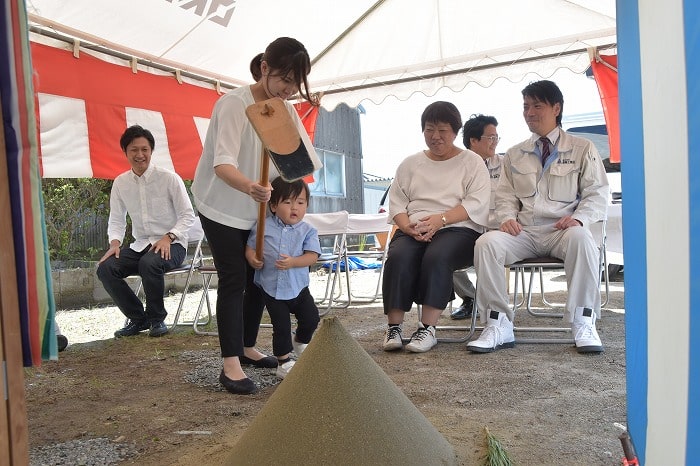 福岡県三井郡大刀洗町02　注文住宅建築現場リポート①　～地鎮祭～