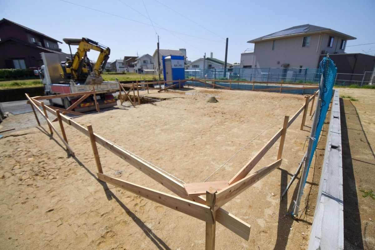 福岡県福津市08　注文住宅建築現場リポート②　～基礎工事・遣り方～