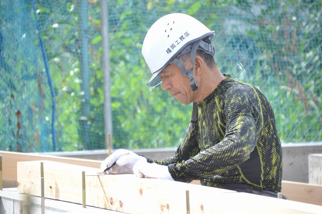 「福岡市東区05」注文住宅現場リポート⑤【土台敷】