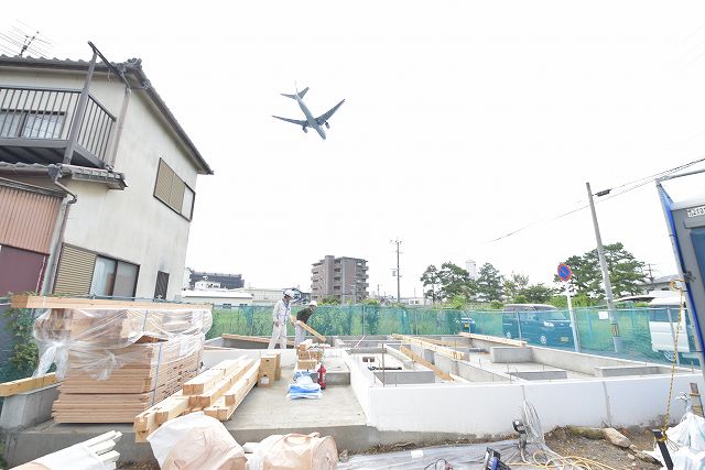 福岡市東区05　注文住宅建築現場リポート⑤　～土台敷～