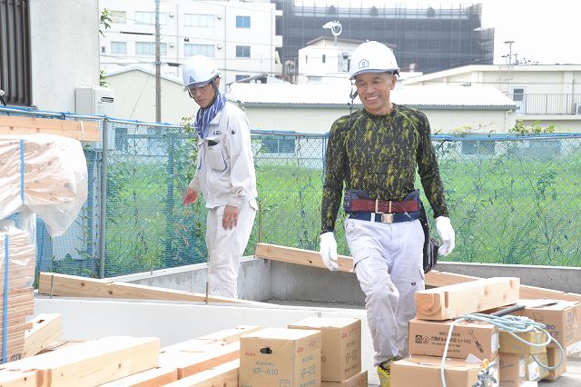 福岡市東区05　注文住宅建築現場リポート⑤　～土台敷～