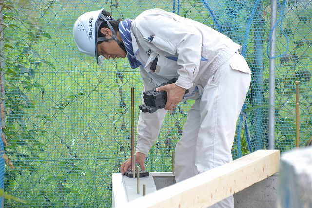 福岡市東区05　注文住宅建築現場リポート⑤　～土台敷～