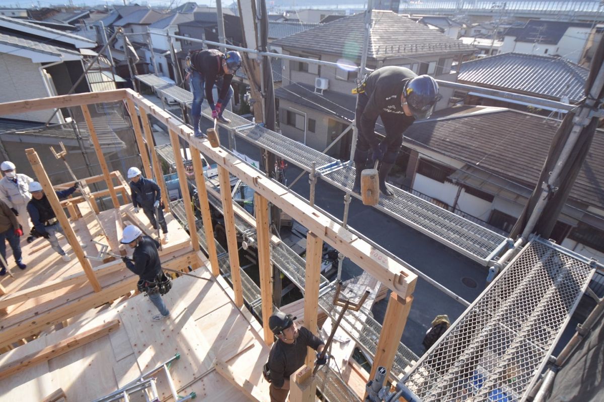 福岡県福岡市早良区次郎丸01　注文住宅建築現場リポート③　～上棟式・前半～