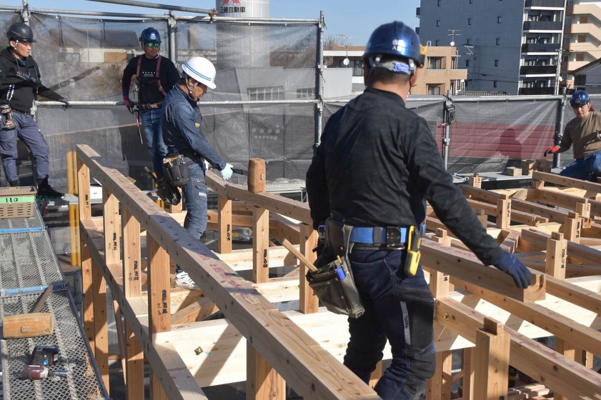 福岡県福岡市早良区次郎丸01　注文住宅建築現場リポート③　～上棟式・前半～