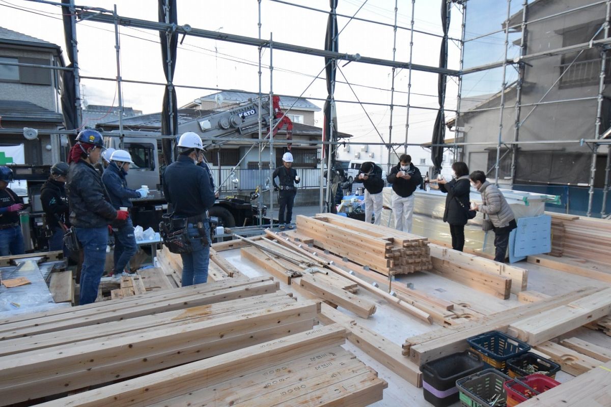 福岡県福岡市早良区次郎丸01　注文住宅建築現場リポート③　～上棟式・前半～