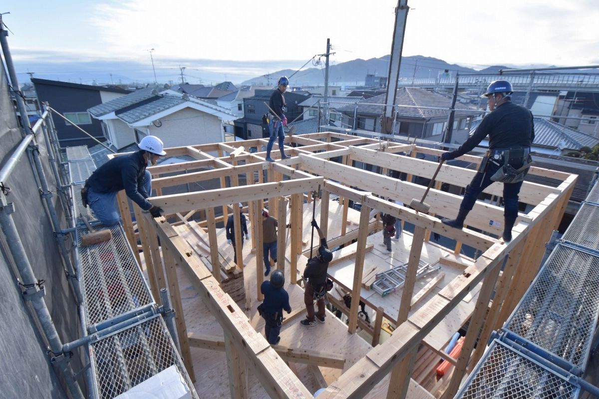 福岡県福岡市早良区次郎丸01　注文住宅建築現場リポート③　～上棟式・前半～