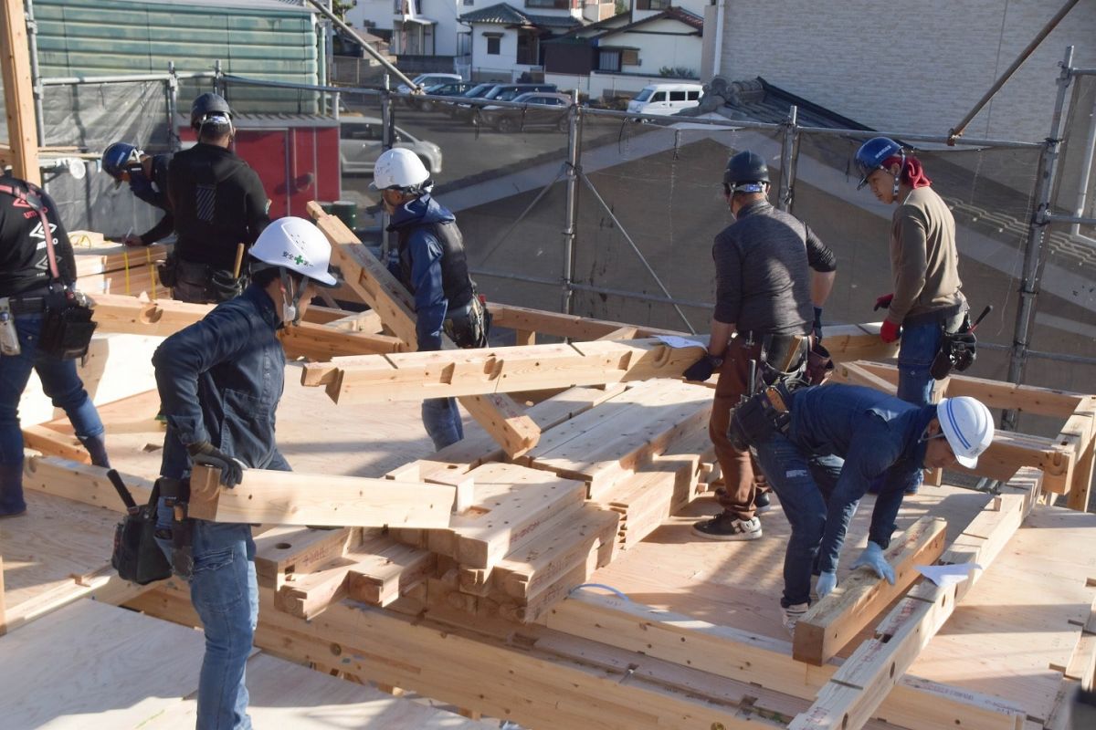 福岡県福岡市早良区次郎丸01　注文住宅建築現場リポート③　～上棟式・前半～