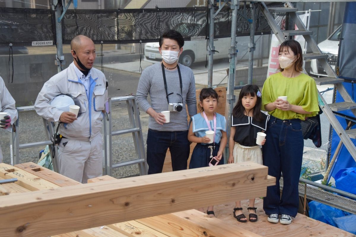 福岡県福岡市西区07　注文住宅建築現場リポート④　～上棟式・前編～