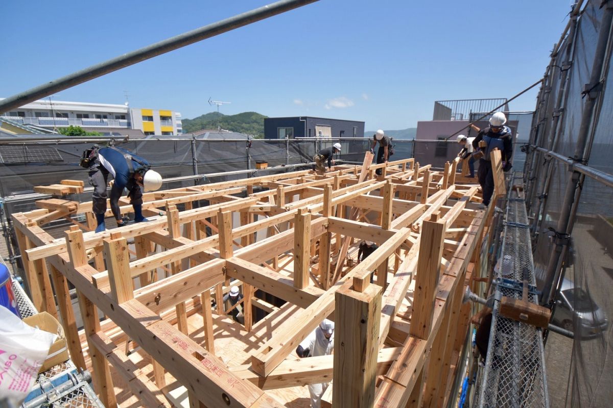 福岡県福岡市西区07　注文住宅建築現場リポート④　～上棟式・前編～