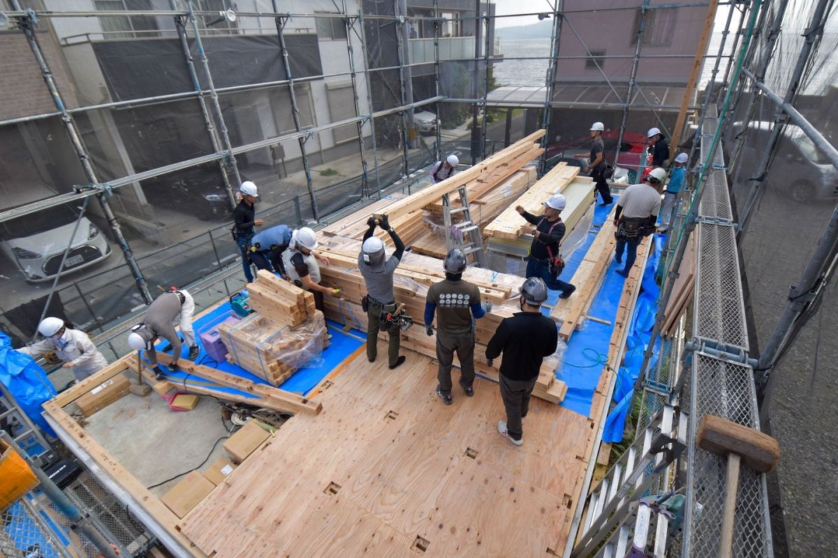 福岡県福岡市西区07　注文住宅建築現場リポート④　～上棟式・前編～