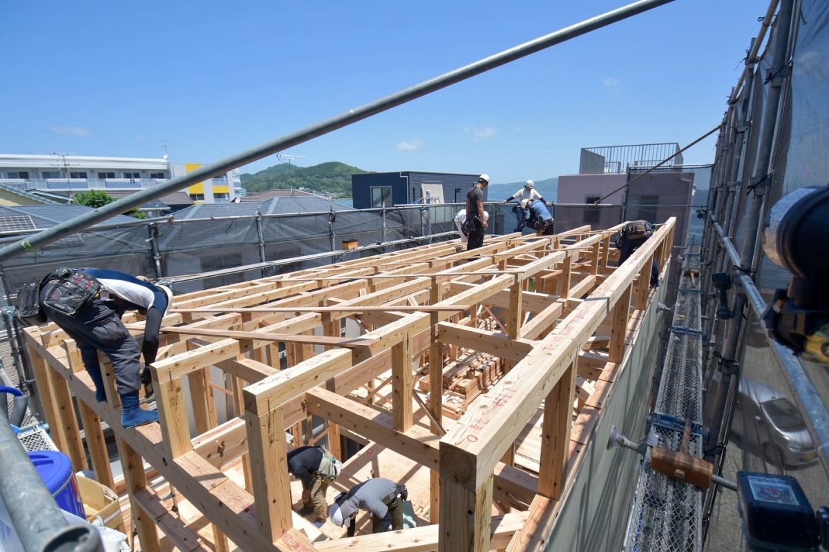 福岡県福岡市西区07　注文住宅建築現場リポート④　～上棟式・前編～