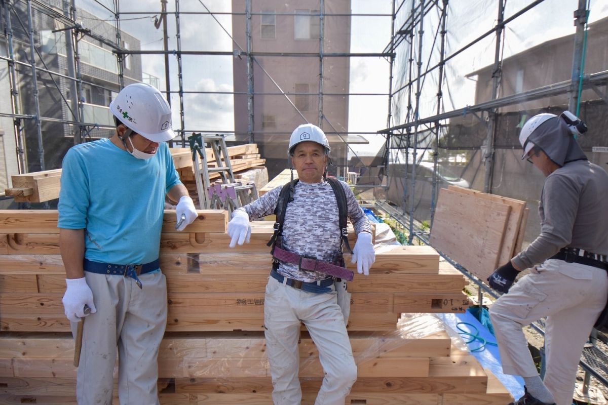 福岡県福岡市西区07　注文住宅建築現場リポート④　～上棟式・前編～