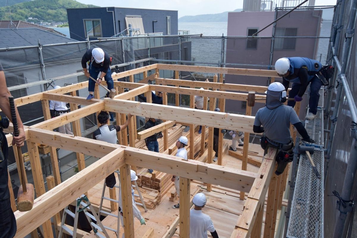 福岡県福岡市西区07　注文住宅建築現場リポート④　～上棟式・前編～