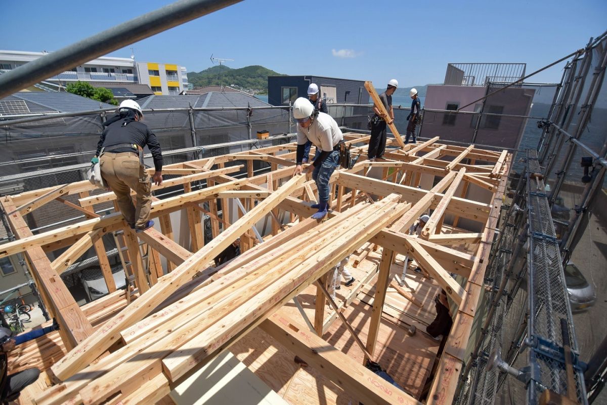 福岡県福岡市西区07　注文住宅建築現場リポート④　～上棟式・前編～