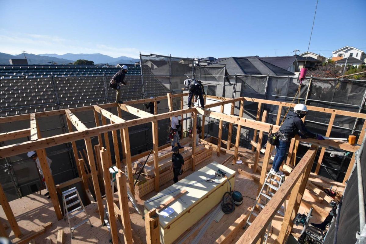 福岡県福岡市城南区10　注文住宅建築現場リポート①　～上棟式・前半～