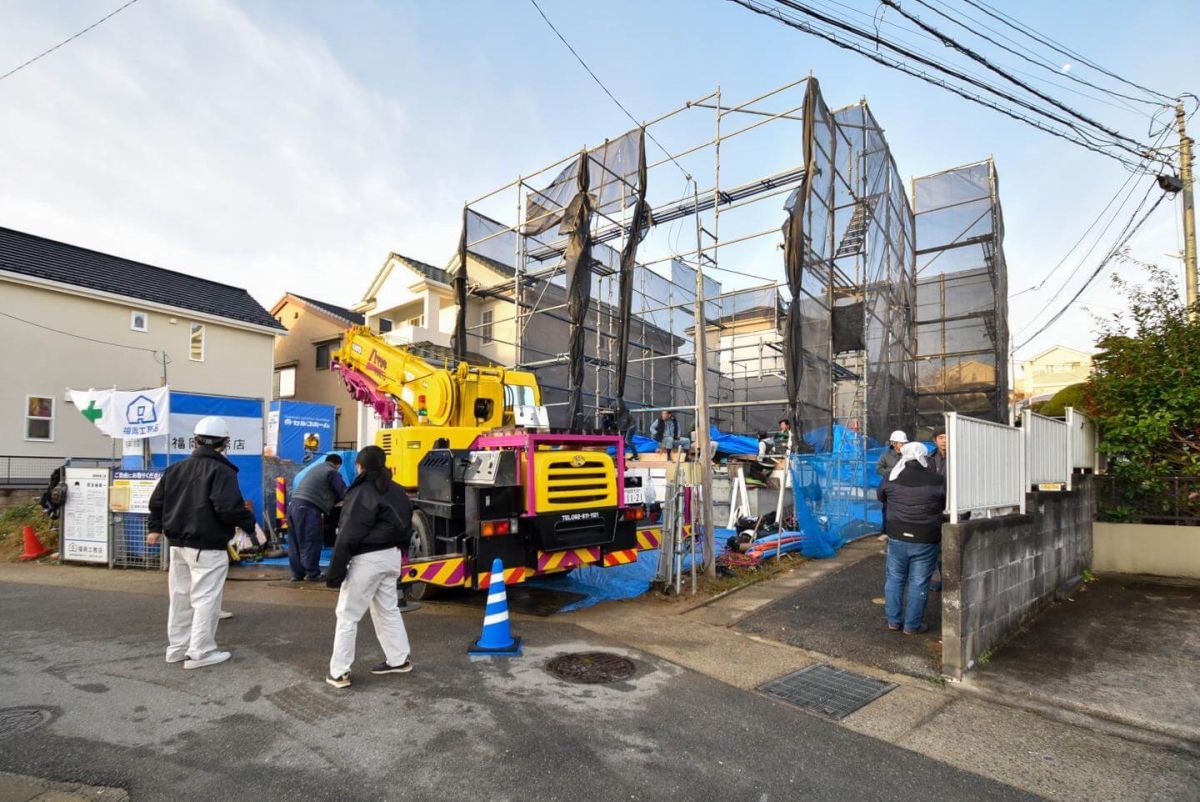 福岡県福岡市城南区10　注文住宅建築現場リポート①　～上棟式・前半～