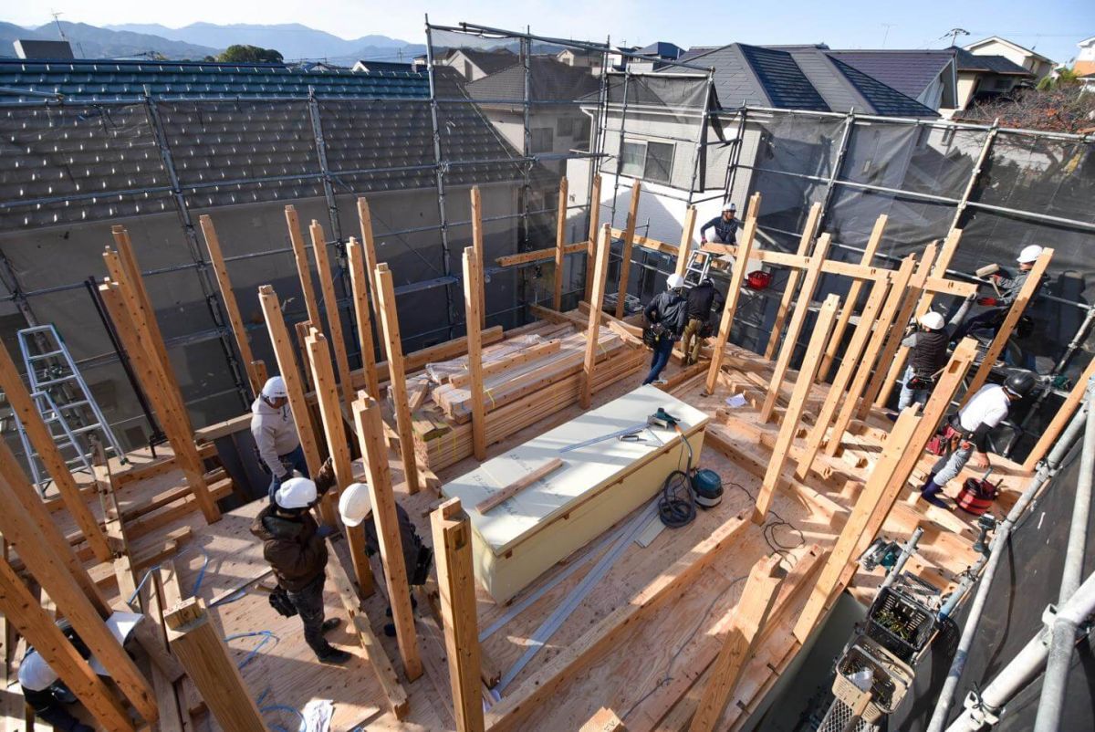 福岡県福岡市城南区10　注文住宅建築現場リポート①　～上棟式・前半～