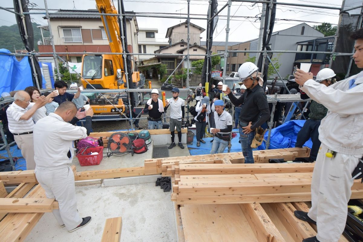 福岡県筑紫野市12　注文住宅建築現場リポート②　～上棟式〜