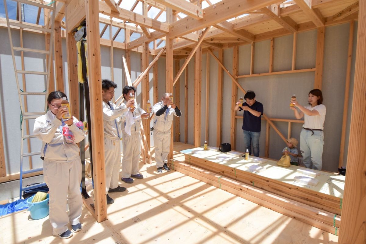 福岡県筑紫野市12　注文住宅建築現場リポート②　～上棟式〜