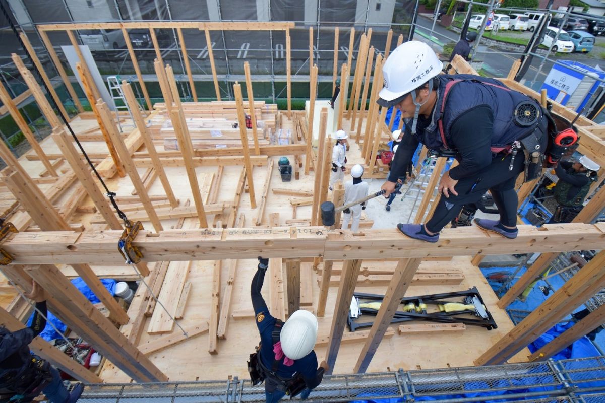 福岡県筑紫野市12　注文住宅建築現場リポート②　～上棟式〜