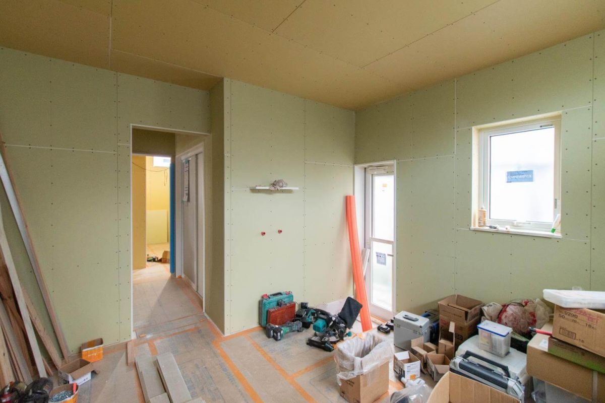 「北九州市若松区01」注文住宅現場リポート⑧【木工事】【石膏ボード】