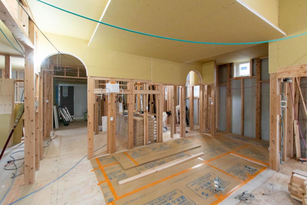 「北九州市若松区01」注文住宅現場リポート⑧【木工事】【石膏ボード】