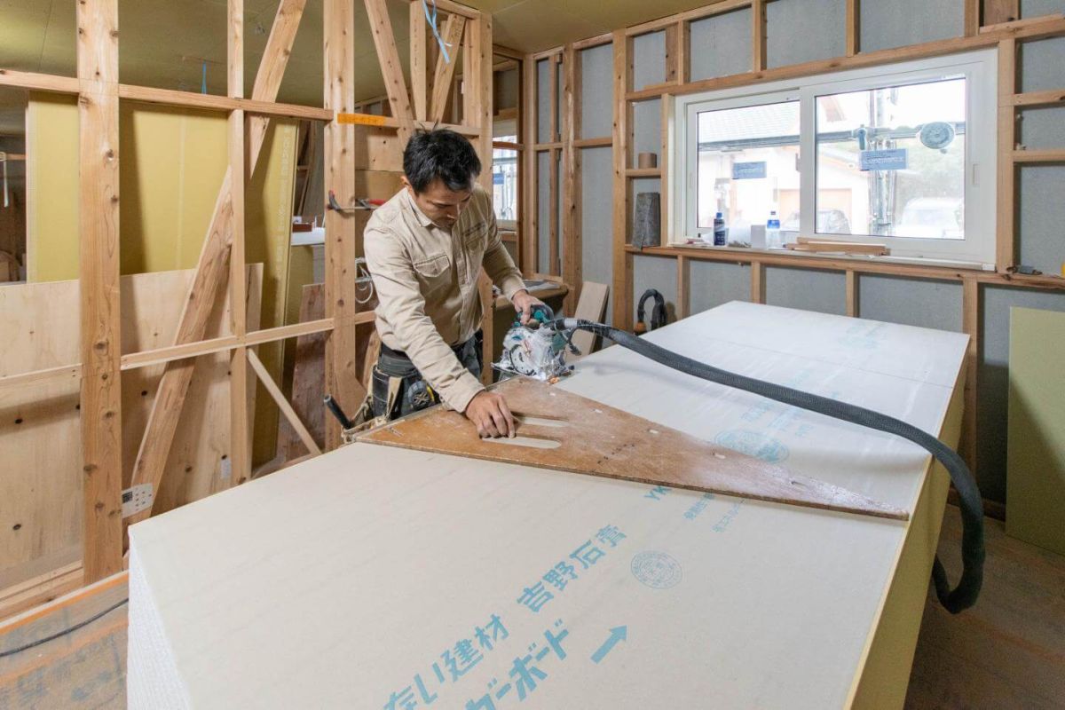 「北九州市若松区01」注文住宅現場リポート⑧【木工事】【石膏ボード】