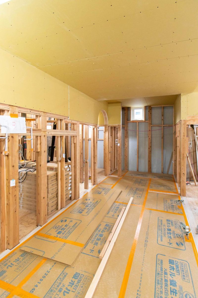 「北九州市若松区01」注文住宅現場リポート⑧【木工事】【石膏ボード】
