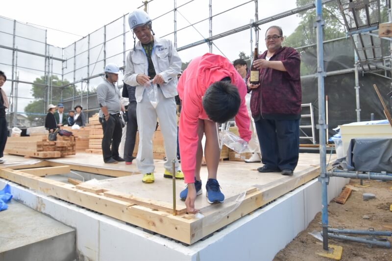 福岡県太宰府市05　注文住宅建築現場リポート⑤　～上棟式～