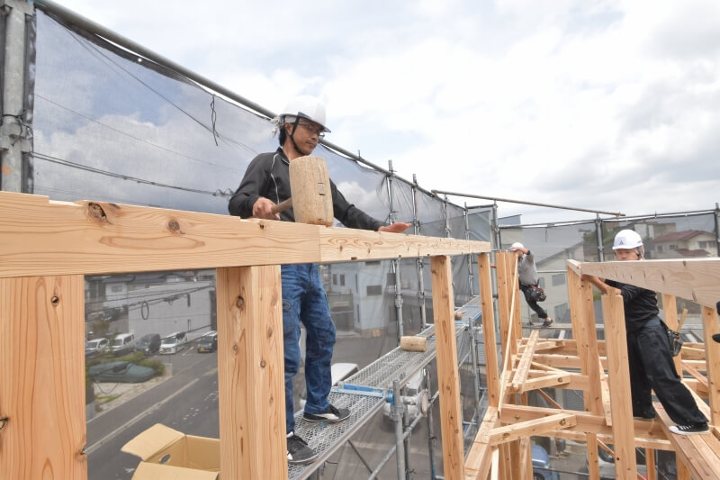 福岡県太宰府市05　注文住宅建築現場リポート⑤　～上棟式～