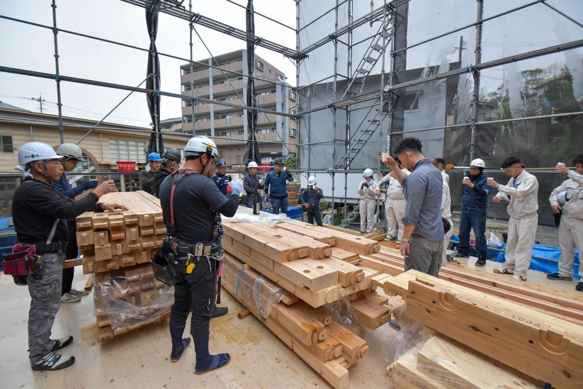 福岡県福岡市城南区11　注文住宅建築現場リポート③　～上棟式・前編～